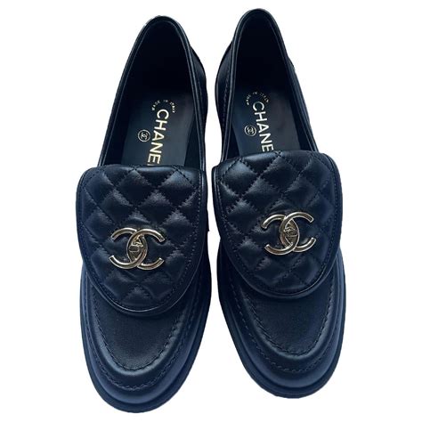 chanel moccasin shoes|chanel moccasin loafers black.